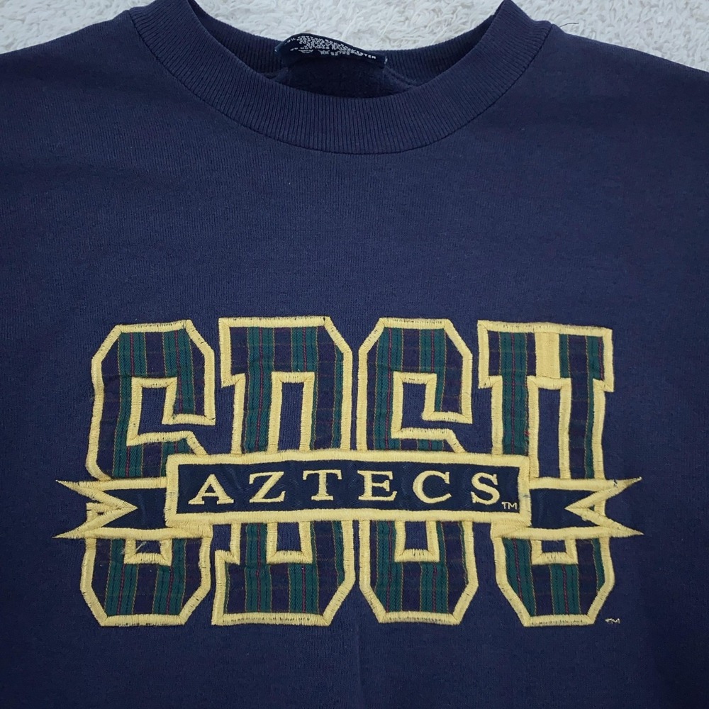 Vtg San‎ Diego State Aztecs Sweatshirt XS Navy Blue Crewneck Jansport SDSU 90s